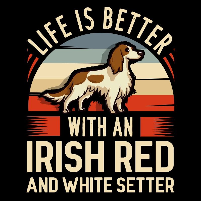 Irish Red and White Setter propriétaire de chien propriétaire