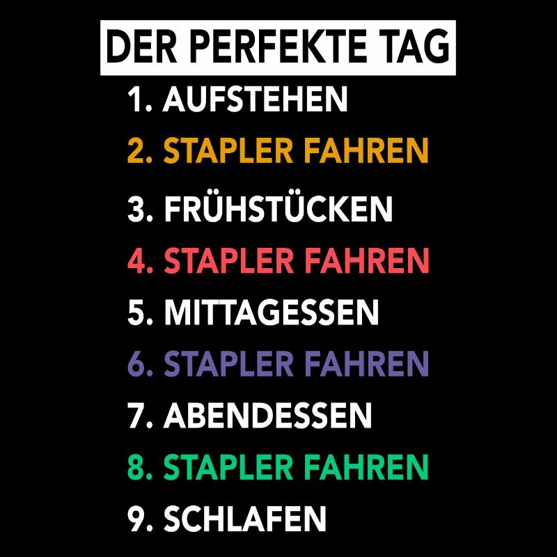 Staplerfahrer Gabelstaplerfahrer Stapler Hubwagen