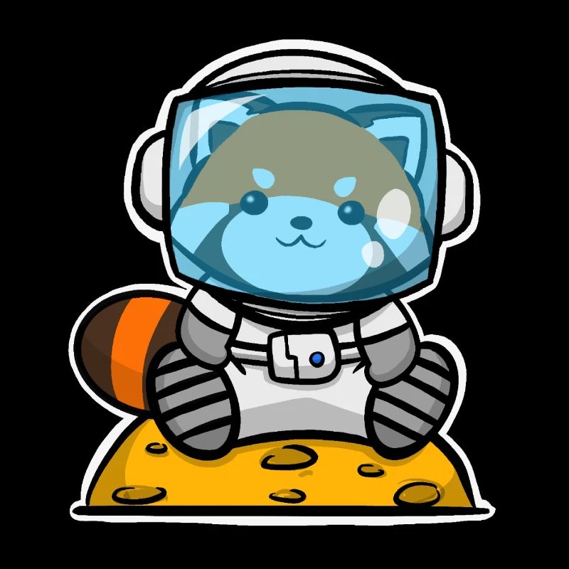 Astronaute de panda rouge