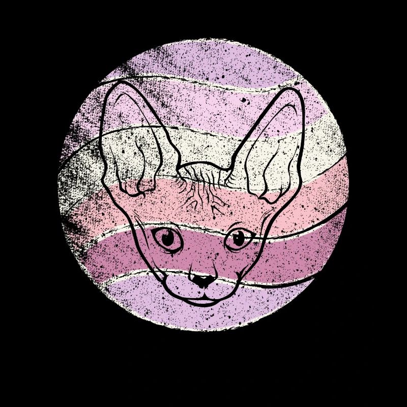 Retro Sphynx chat Vintage Sphinx chat