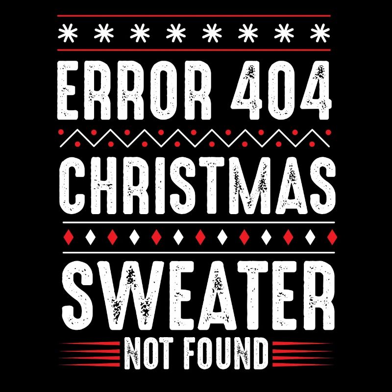 Error 404 Christmas Sweater Not Found Computer