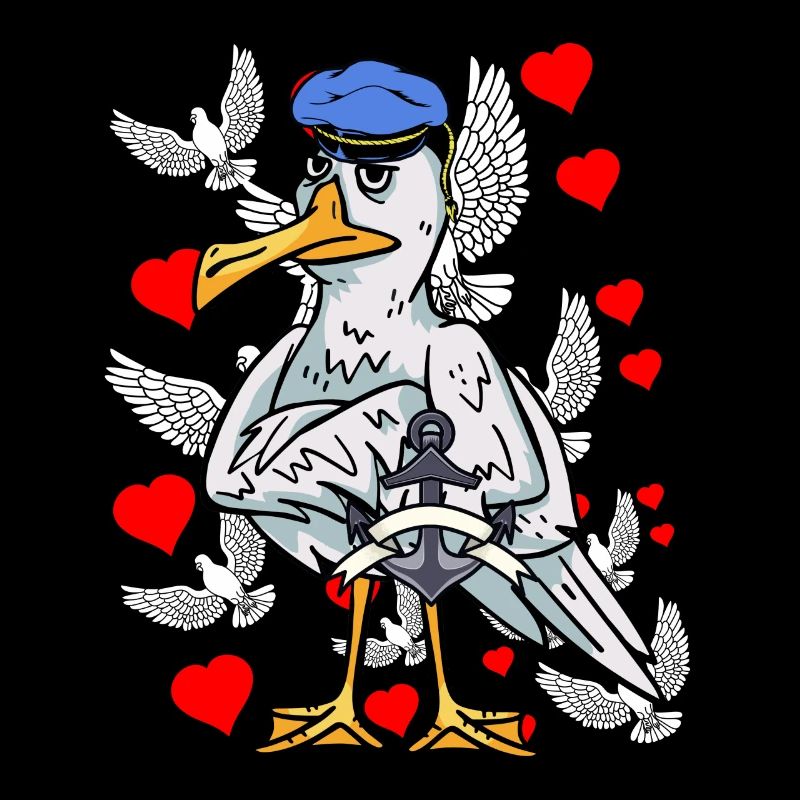 Möwe romantisch Seemann Liebe Herzen Romantik Herz