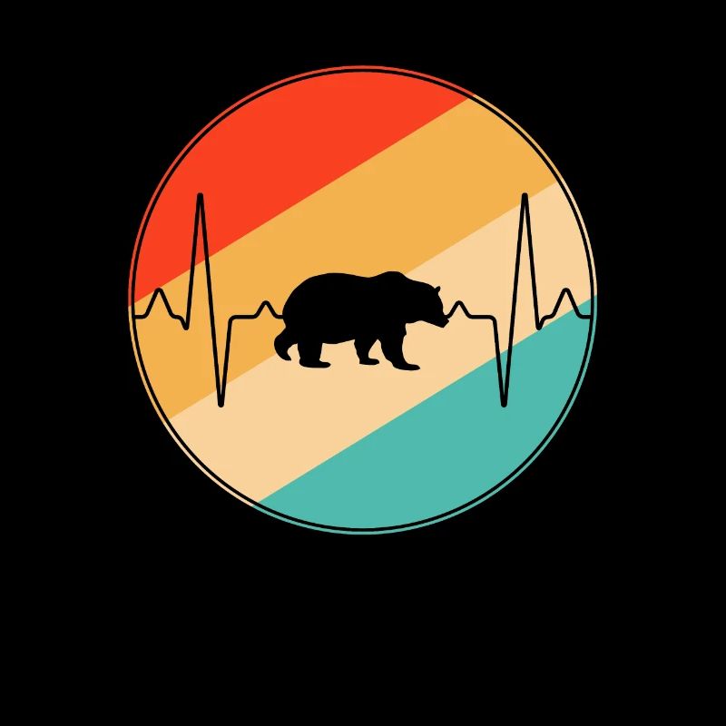 Bear Retro Heartbeat