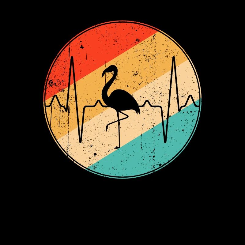 Flamingo Retro Heartbeat