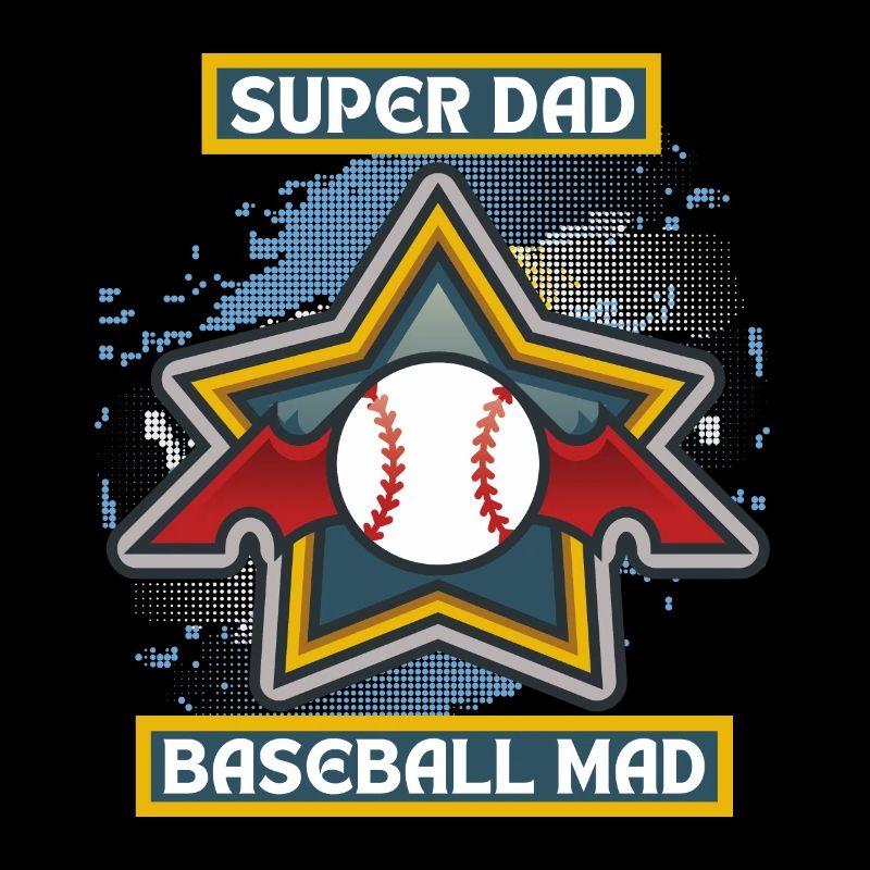 Baseball Dad, drôle de dicton, logo de baseball