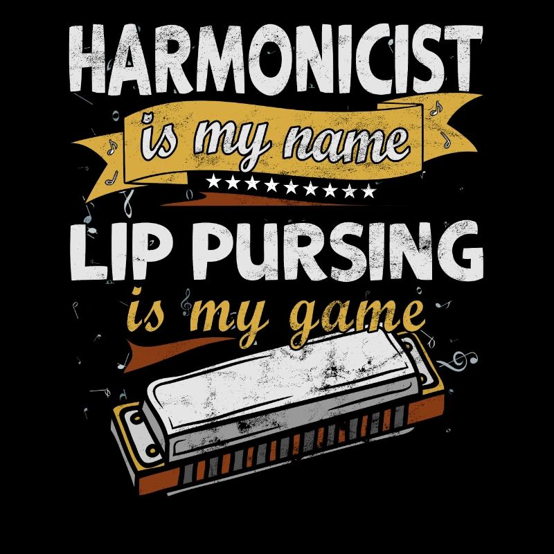 Funny vintage harmonica instrument