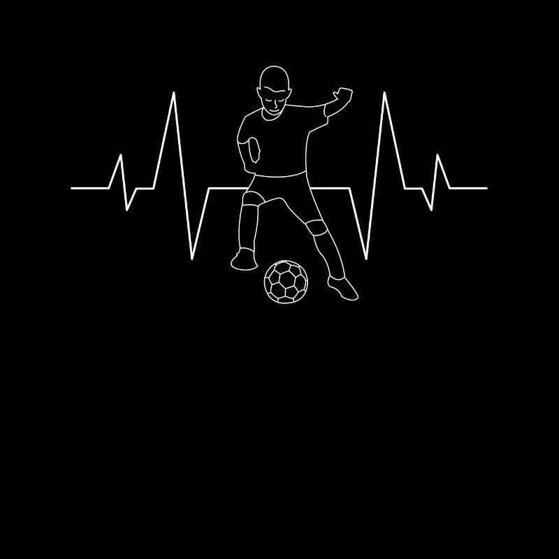 Fußball Junge Herzschlag