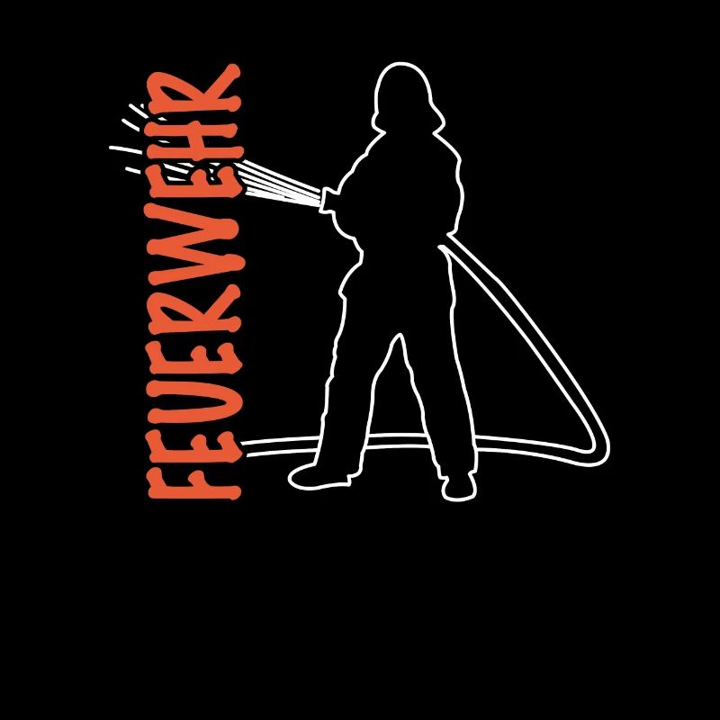 Fire brigade firefighter drawn