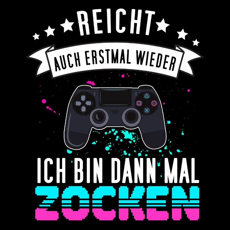 Gamer Design mit Controller - Funny Gaming Gamepad