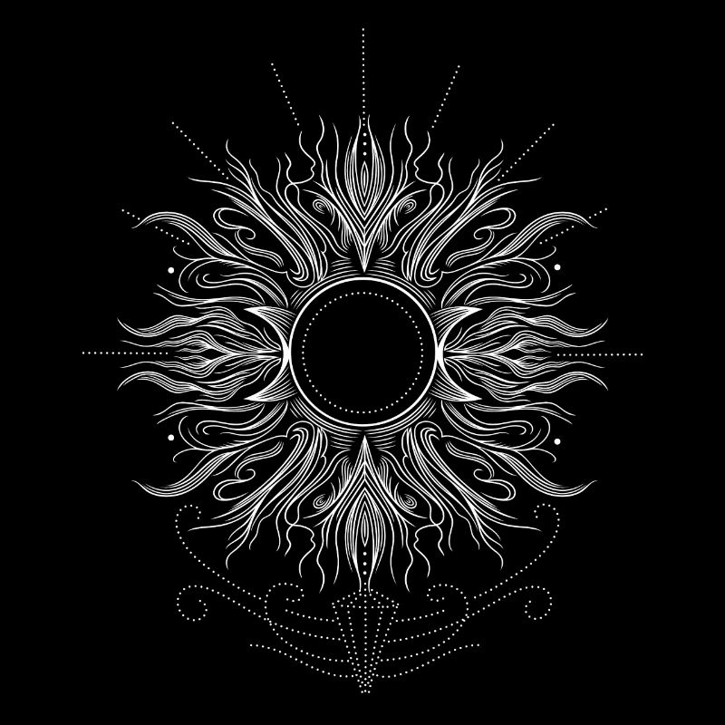 Midsummer Sun with Triple Moon