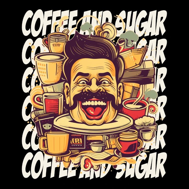 Crazy about coffee with lettering