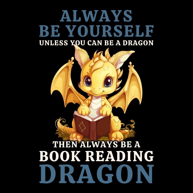 "Always Be Yourself" - Bücher lesen Gelber Drachen