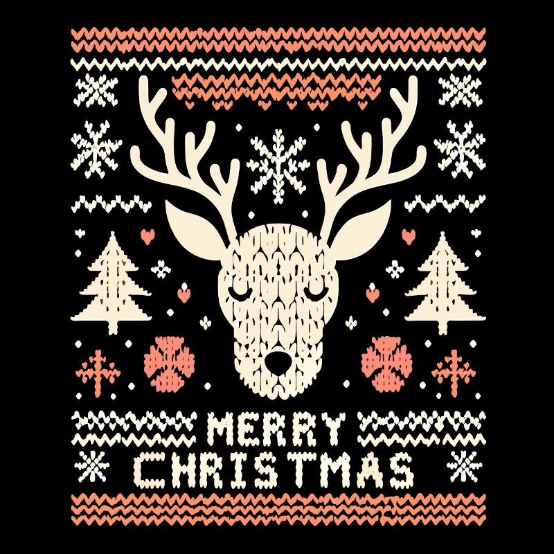Pull de Noël moche renne