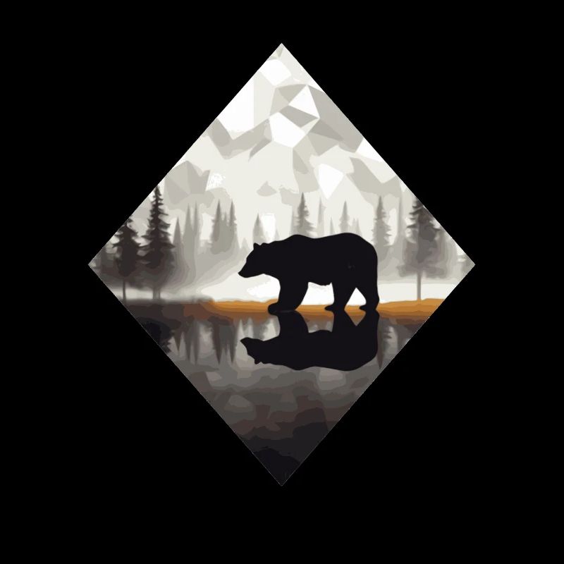 Ours abstrait dans les montagnes
