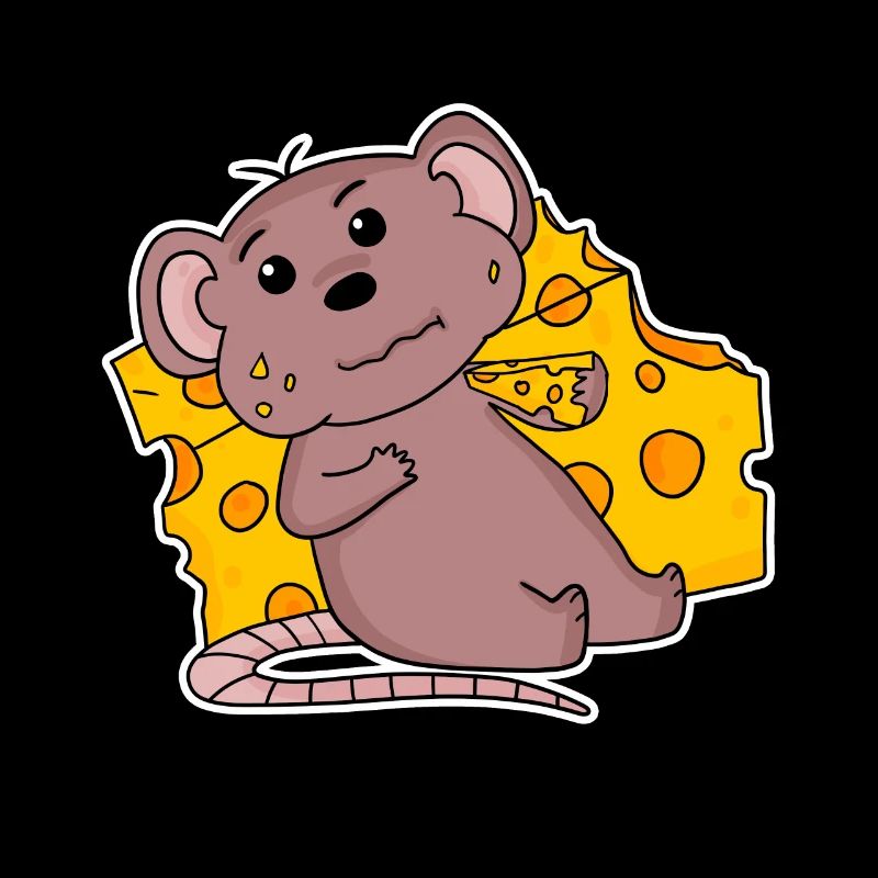Mouse motif with cheese