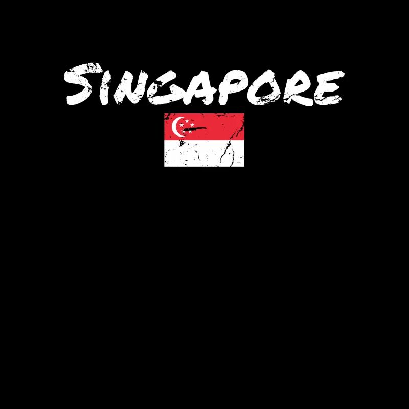 Singapour Vintage Singapour Drapeau Singapourien