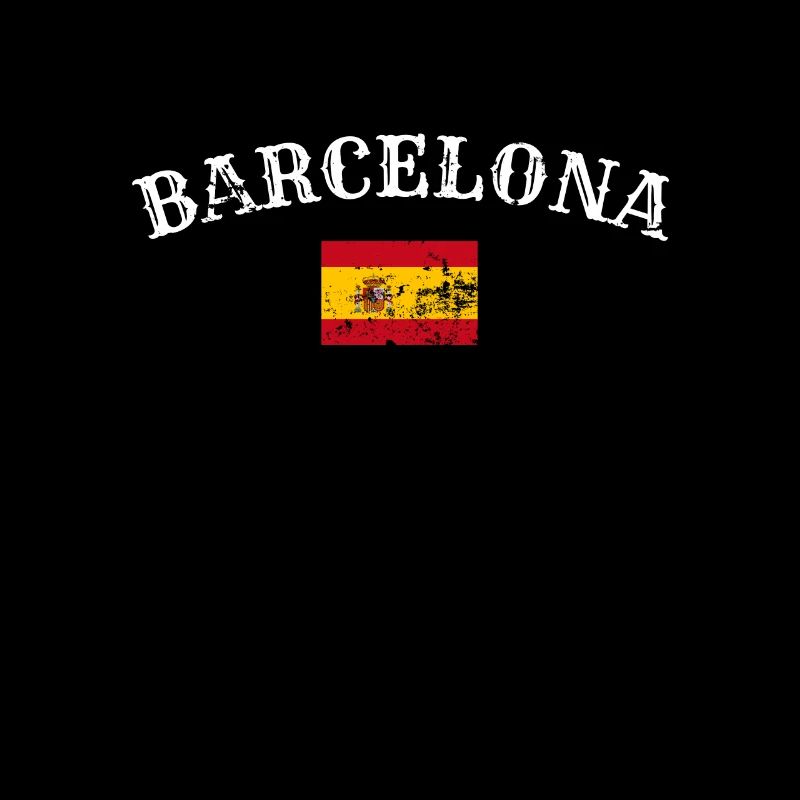 Barcelone Vintage Espagne Drapeau Espagnol Espagnol