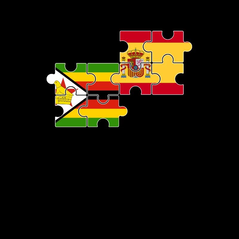 Zimbabwe Espagne Drapeau Espagnol Zimbabwéen