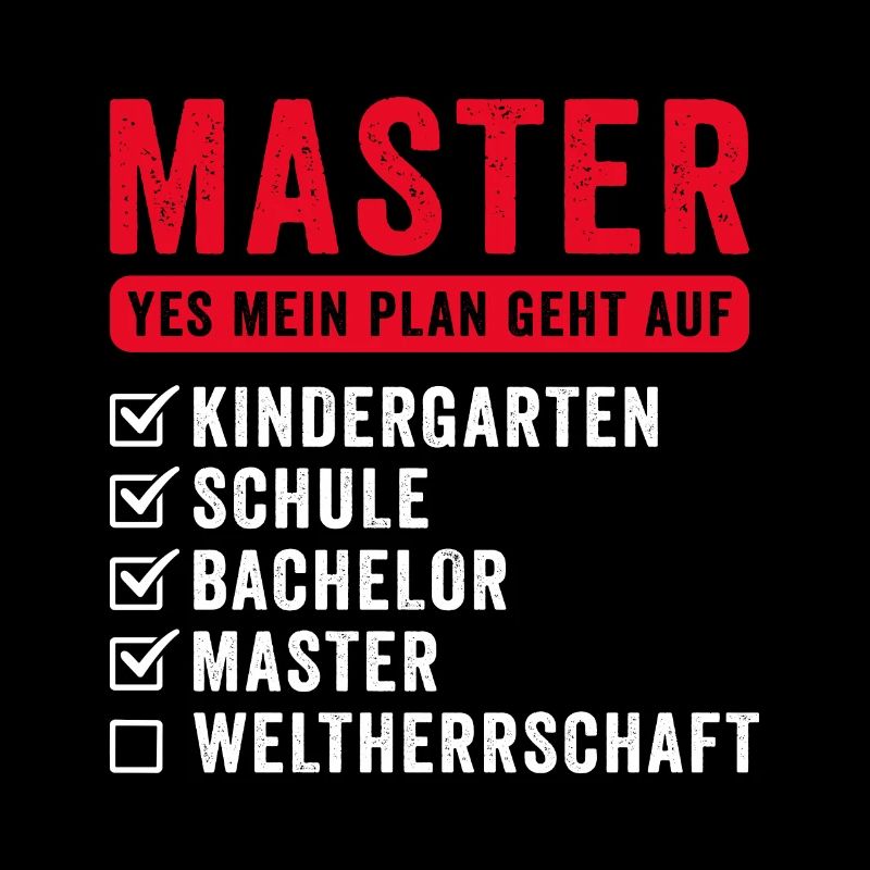 Plan World Herrschaft Funny Master Graduation Gift