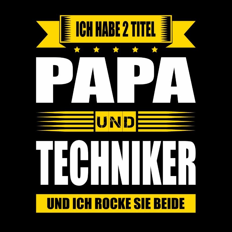 Zwei Titel Papa Und Techniker Prüfung Abschluss