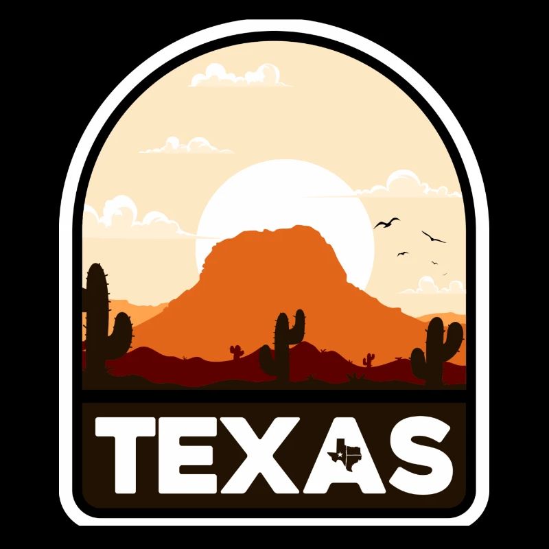 Crête du coucher de soleil dans le désert du Texas
