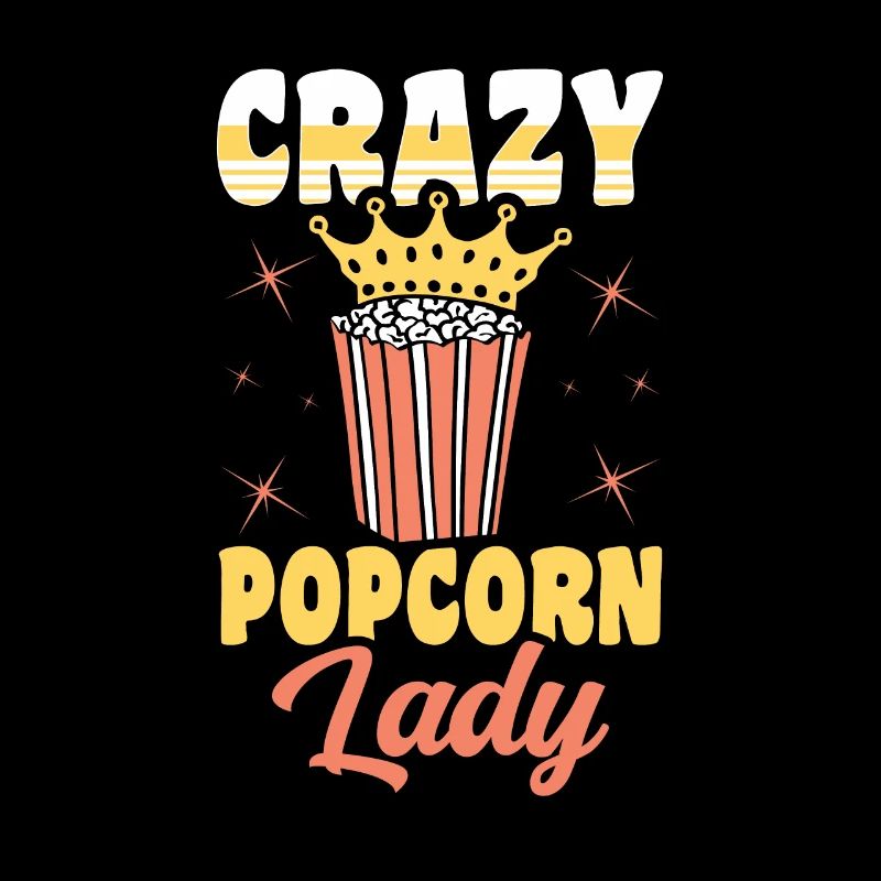 Crazy Popcorn Lady Lustiges Popped Corn Geschenk