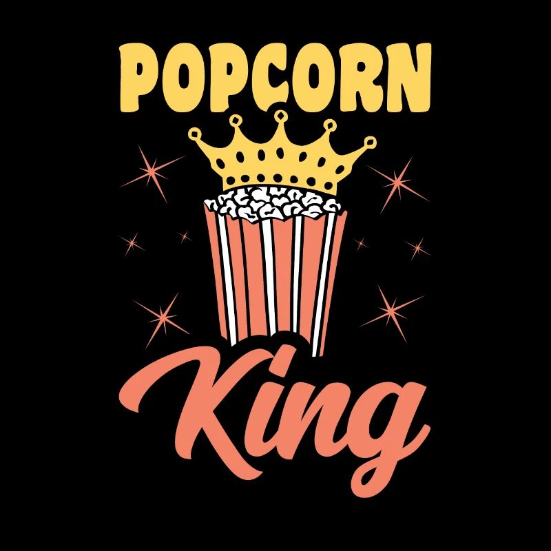 Popcorn King Funny Popped Corn Gift