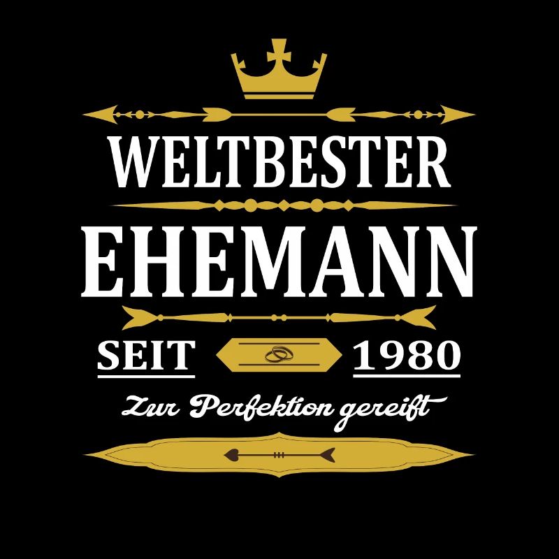 Weltbester Ehemann Seit 1980 Vintage Hochzeitstag