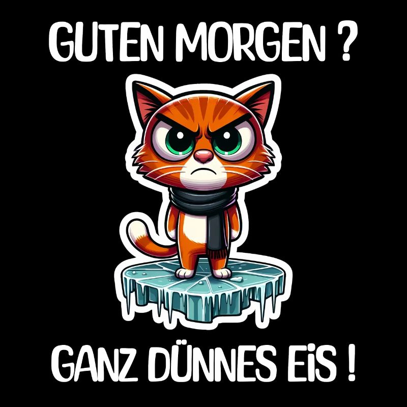 Grimmiger Eis-Katzen-Charakter