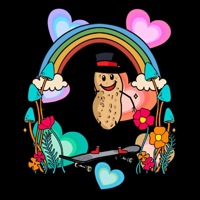 Peanut Peanuts Rainbow Hearts Birthday