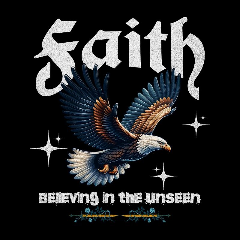 Faith Inspirational Eagle Illustration