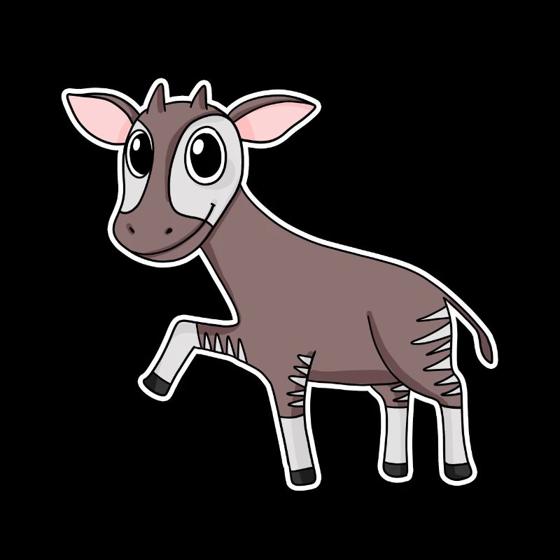 Motif de girafe de forêt d’okapis