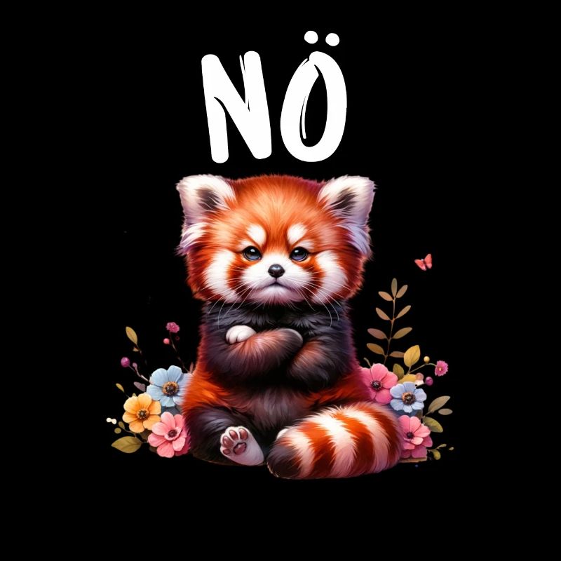 Red Panda Funny Saying Nope Fire Fox