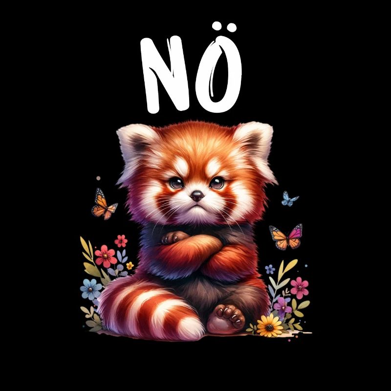 Red Panda Funny Saying Nope Fire Fox