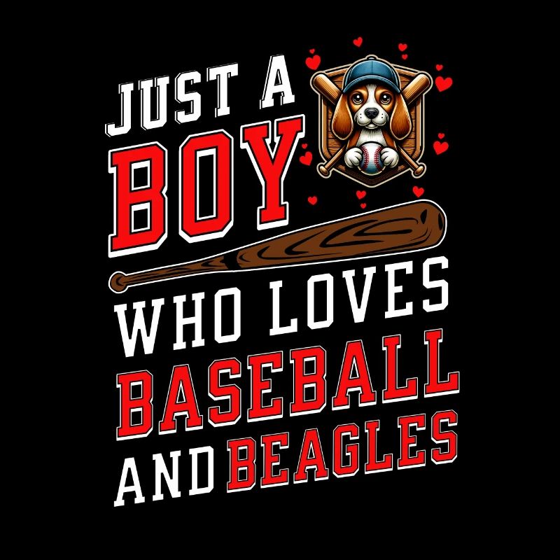 Juste un garçon qui aime le baseball et les beagles
