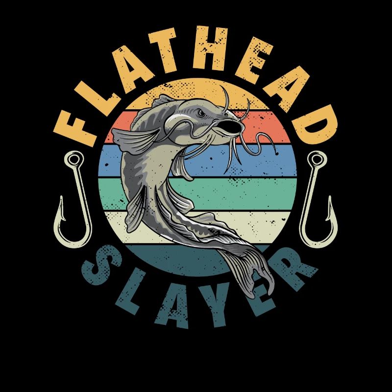 Funny catfish lover flathead fish