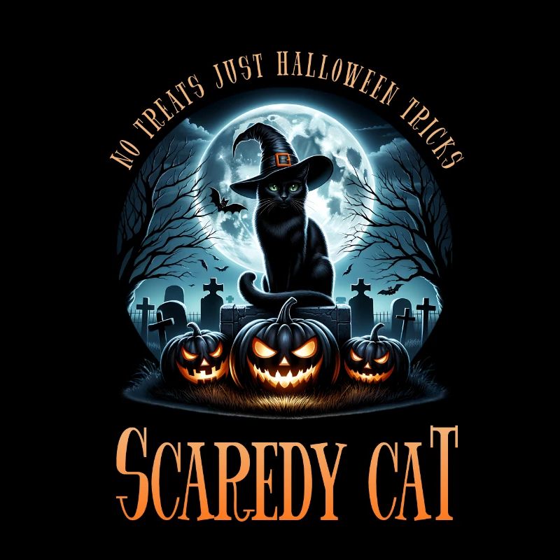 Joyeux Halloween, chat effrayé