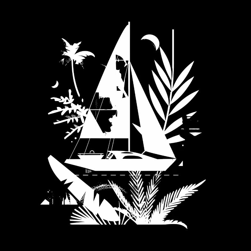 Segelboot Comic