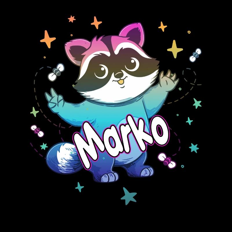 MARKO - Beau nom de garçon avec un raton laveur mignon