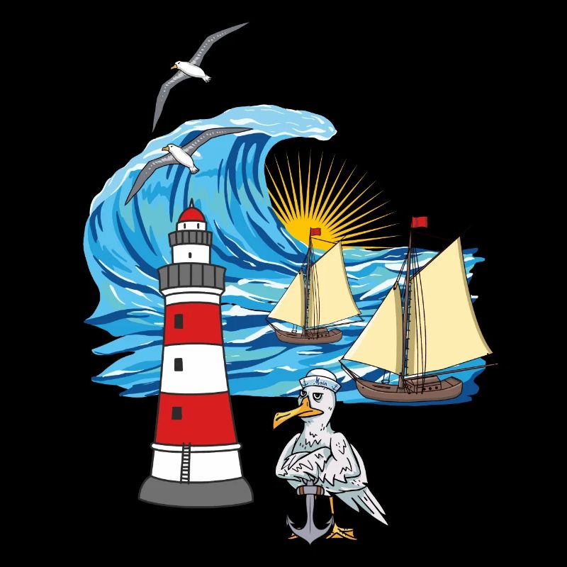 maritim Möwe Leuchtturm Segelschiffe Schiffe