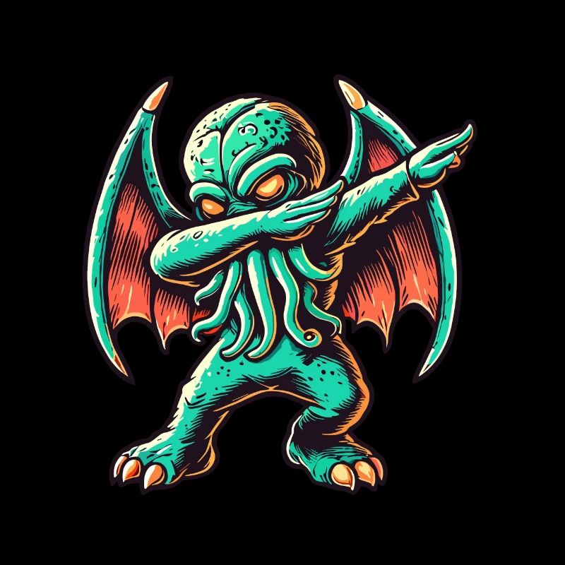Dabbing drôle Cthulhu Dabbing Design