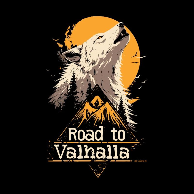 Majestueuse route des loups vers Valhalla Nature