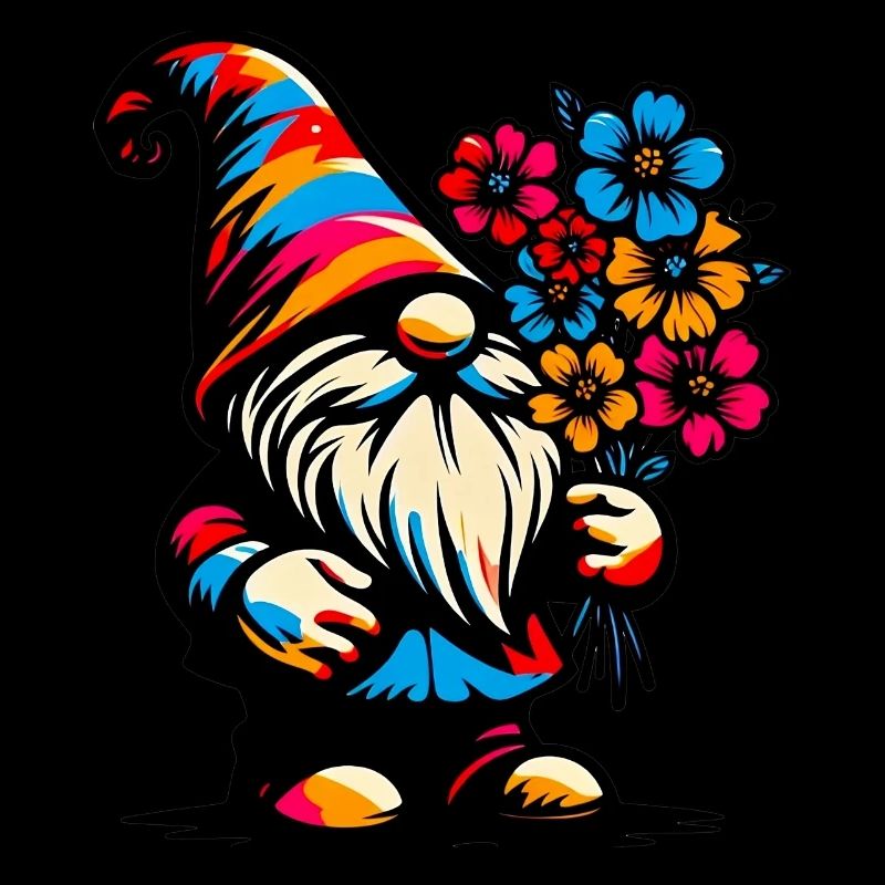 Gnome à fleurs