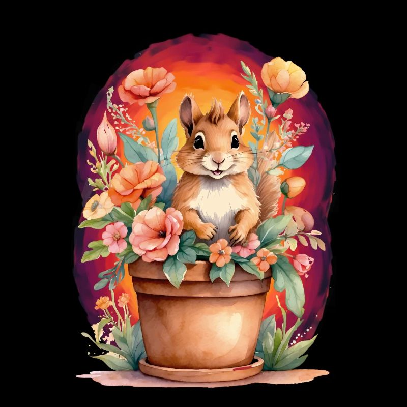 Kinder Kind Eichhörnchen Blumen Märchen Baby