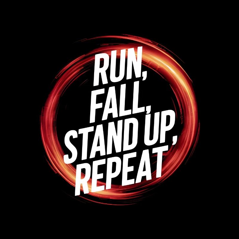 courir tomber debout répéter