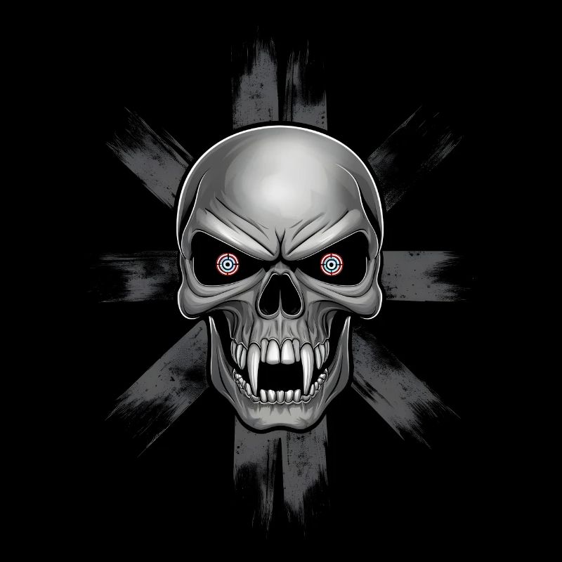 Crâne sinistre vampire