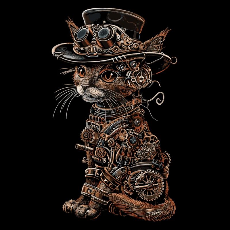 Chat steampunk