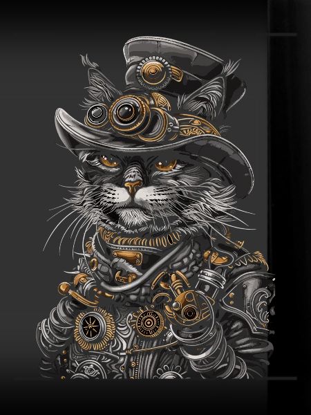 Chat steampunk
