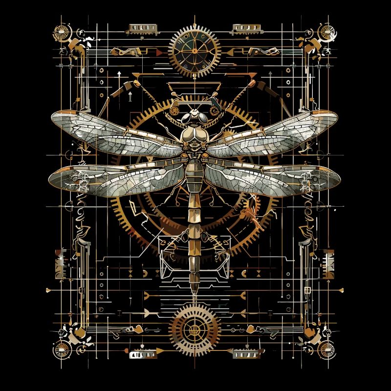 Steampunk dragonfly