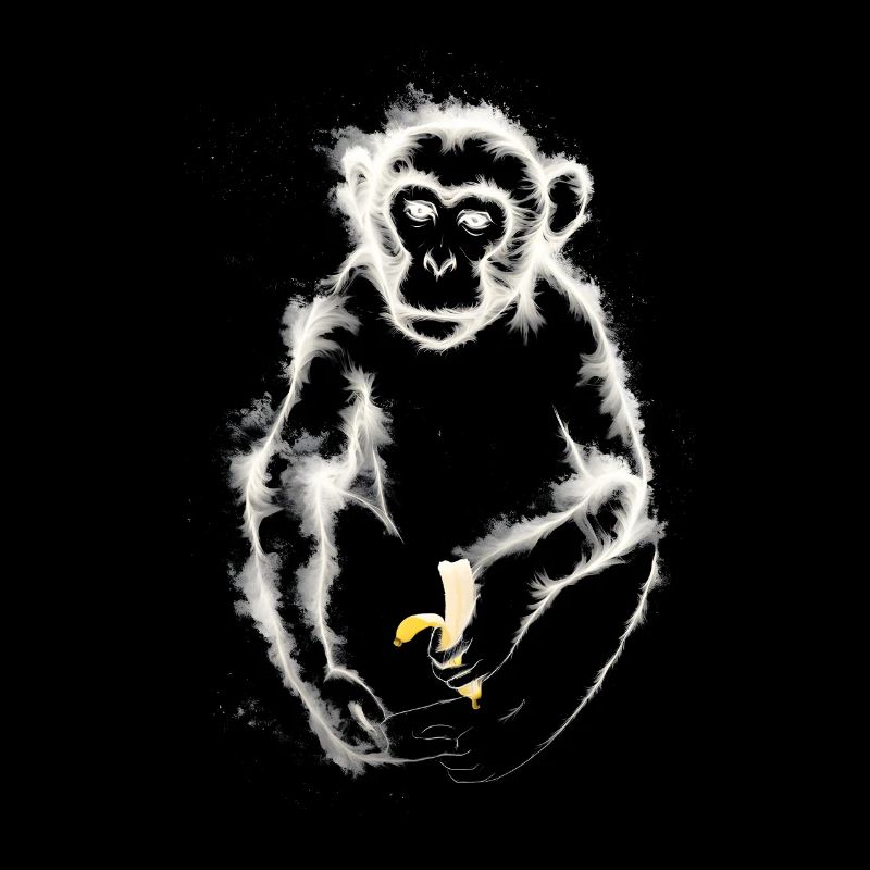 Affe isst Banane / Affe